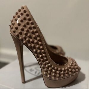 Studded Steve Madden  Tan High Heels 5.5